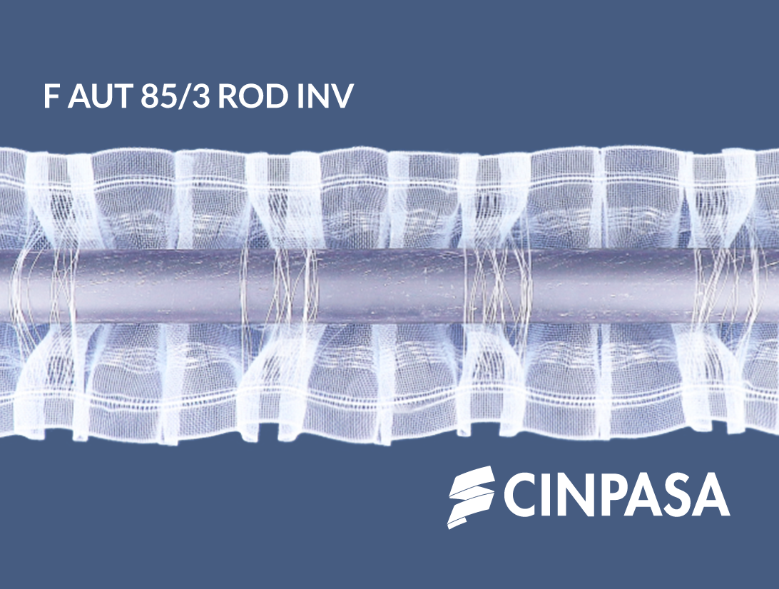  Automatic pencil pleat tape with transparent filament loops for rods 